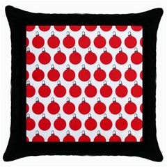 Christmas Baubles Bauble Holidays Throw Pillow Case (black) by Amaryn4rt