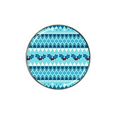 Blue Christmas Vintage Ethnic Seamless Pattern Hat Clip Ball Marker (4 Pack) by Amaryn4rt