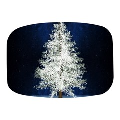 Tree Pine White Starlight Night Winter Christmas Mini Square Pill Box by Amaryn4rt