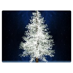 Tree Pine White Starlight Night Winter Christmas Two Sides Premium Plush Fleece Blanket (extra Small) by Amaryn4rt