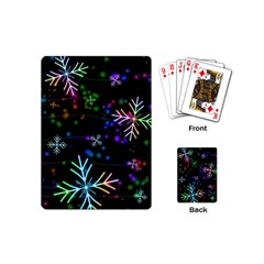 Snowflakes Snow Winter Christmas Playing Cards Single Design (mini) by Amaryn4rt