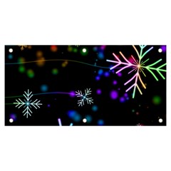 Snowflakes Snow Winter Christmas Banner And Sign 6  X 3  by Amaryn4rt