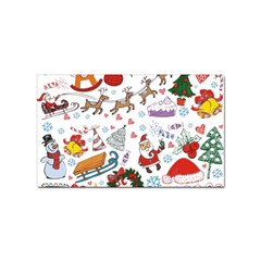 Christmas Theme Decor Illustration Pattern Sticker Rectangular (100 Pack)