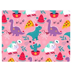 Colorful-funny-christmas-pattern Ho Ho Ho Two Sides Premium Plush Fleece Blanket (extra Small) by Amaryn4rt
