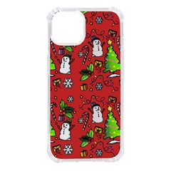 Santa Snowman Gift Holiday Christmas Cartoon Iphone 14 Tpu Uv Print Case by Amaryn4rt