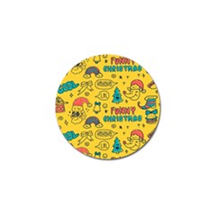 Colorful-funny-christmas-pattern Cool Ho Ho Ho Lol Golf Ball Marker (10 Pack) by Amaryn4rt