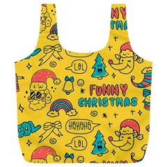 Colorful-funny-christmas-pattern Cool Ho Ho Ho Lol Full Print Recycle Bag (xl) by Amaryn4rt