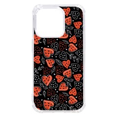 Seamless-vector-pattern-with-watermelons-hearts-mint Iphone 14 Pro Tpu Uv Print Case by Amaryn4rt