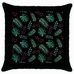 Seamless Bakery Vector Pattern Throw Pillow Case (black) by Amaryn4rt