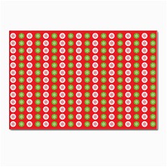 Festive Pattern Christmas Holiday Postcard 4 x 6  (pkg Of 10) by Pakjumat