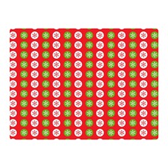 Festive Pattern Christmas Holiday Two Sides Premium Plush Fleece Blanket (mini)