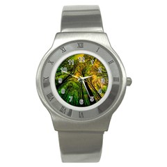 Landscape Night Moon Star Nature Stainless Steel Watch by Pakjumat