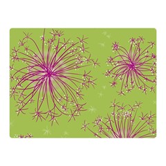 Dandelion Flower Background Nature Flora Drawing Two Sides Premium Plush Fleece Blanket (mini)
