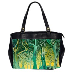 Nature Trees Forest Mystical Forest Jungle Oversize Office Handbag (2 Sides) by Pakjumat