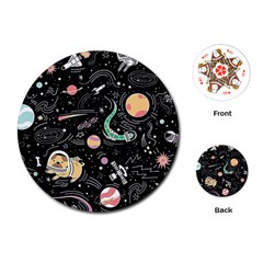 Animals Galaxy Space Playing Cards Single Design (round) by Pakjumat