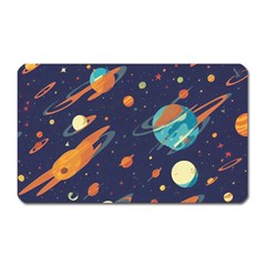 Space Galaxy Planet Universe Stars Night Fantasy Magnet (rectangular) by Pakjumat