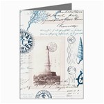 Nautical Lighthouse Vintage Postcard French Writing Greeting Card