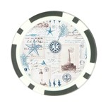 Nautical Lighthouse Vintage Postcard French Writing Poker Chip Card Guard (10 pack)