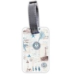 Nautical Lighthouse Vintage Postcard French Writing Luggage Tag (one side)