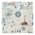 Nautical Lighthouse Vintage Postcard French Writing Banner and Sign 3  x 3 