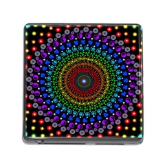 3d Psychedelic Shape Circle Dots Color Memory Card Reader (square 5 Slot) by Modalart