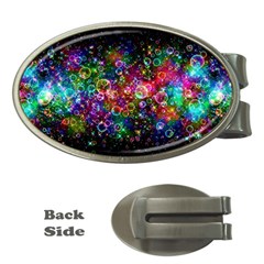 Psychedelic Bubbles Abstract Money Clips (oval)  by Modalart