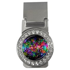 Psychedelic Bubbles Abstract Money Clips (cz)  by Modalart
