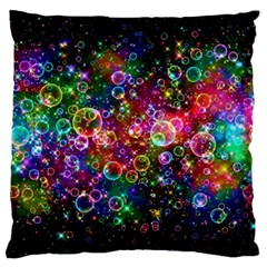 Psychedelic Bubbles Abstract Large Cushion Case (one Side) by Modalart