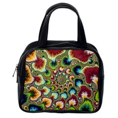 Colorful Psychedelic Fractal Trippy Classic Handbag (one Side) by Modalart