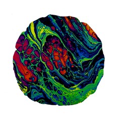 Color Colorful Geoglyser Abstract Holographic Standard 15  Premium Flano Round Cushions by Modalart