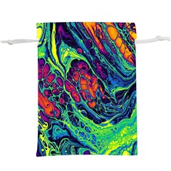 Color Colorful Geoglyser Abstract Holographic Lightweight Drawstring Pouch (xl) by Modalart