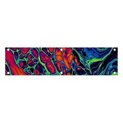 Color Colorful Geoglyser Abstract Holographic Banner And Sign 4  X 1  by Modalart