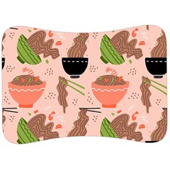 Doodle Yakisoba Seamless Pattern Velour Seat Head Rest Cushion by Sarkoni