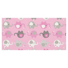 Animals Elephant Pink Cute Banner And Sign 6  X 3 