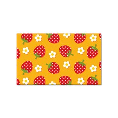 Strawberry Sticker Rectangular (100 Pack) by Dutashop