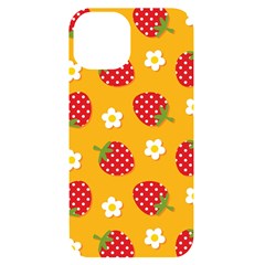 Strawberry Iphone 14 Black Uv Print Case by Dutashop