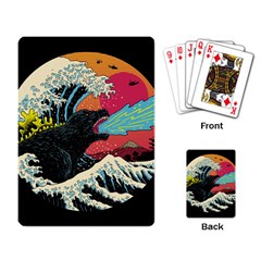 Retro Wave Kaiju Godzilla Japanese Pop Art Style Playing Cards Single Design (rectangle) by Modalart