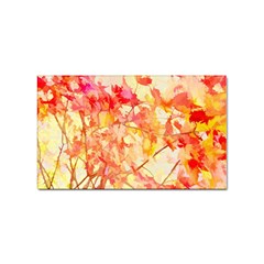 Monotype Art Pattern Leaves Colored Autumn Sticker Rectangular (100 Pack)