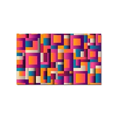 Abstract Background Geometry Blocks Sticker Rectangular (100 Pack) by Amaryn4rt