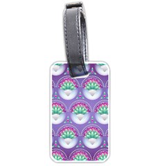 Background Floral Pattern Purple Luggage Tag (one Side) by Amaryn4rt