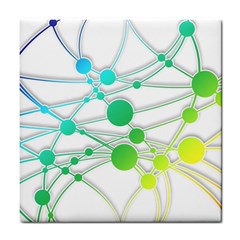 Network Connection Structure Knot Tile Coaster by Amaryn4rt