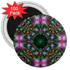 Digital Kaleidoscope 3  Magnets (100 Pack)