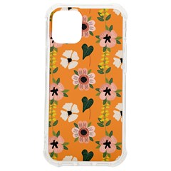 Flower Orange Pattern Floral Iphone 12 Mini Tpu Uv Print Case	 by Dutashop