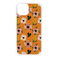 Flower Orange Pattern Floral Iphone 13 Tpu Uv Print Case by Dutashop
