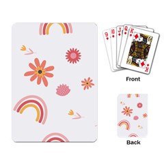 Seamless Pattern Flowers Rainbow Playing Cards Single Design (rectangle)