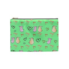 Pig Heart Digital Cosmetic Bag (medium) by Ravend