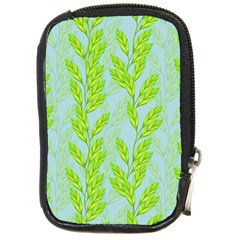 Background Leaves Branch Seamless Compact Camera Leather Case