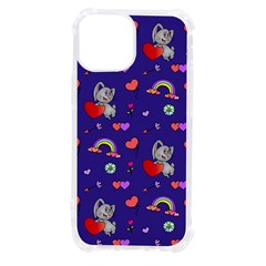 Rabbit Hearts Texture Seamless Pattern Iphone 13 Mini Tpu Uv Print Case by Ravend