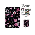 Flowers Pattern Playing Cards 54 Designs (Mini) Front - Club3