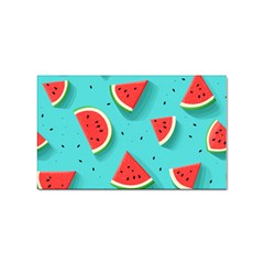 Watermelon Fruit Slice Sticker Rectangular (100 Pack) by Ravend